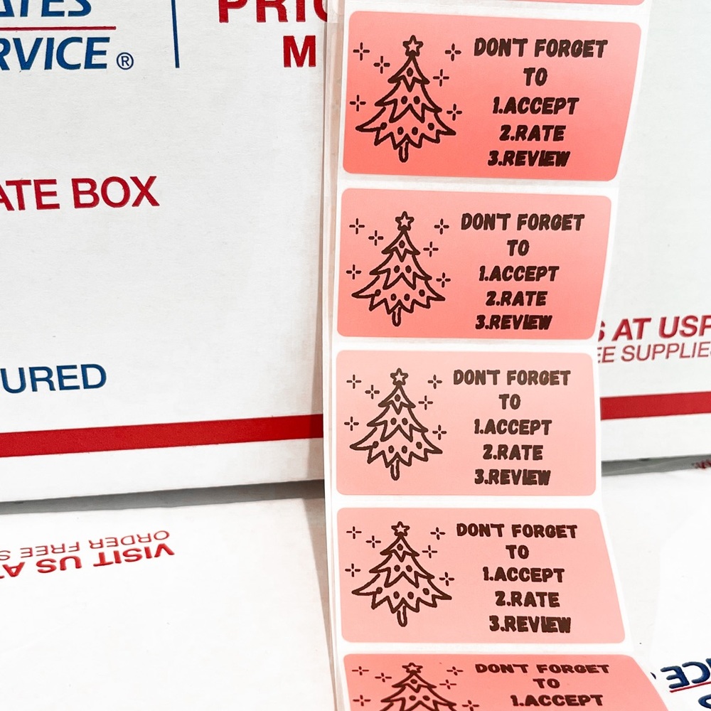 Holiday Accept Rate & Review Stickers